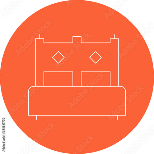 Accomodation single vector illustration icon