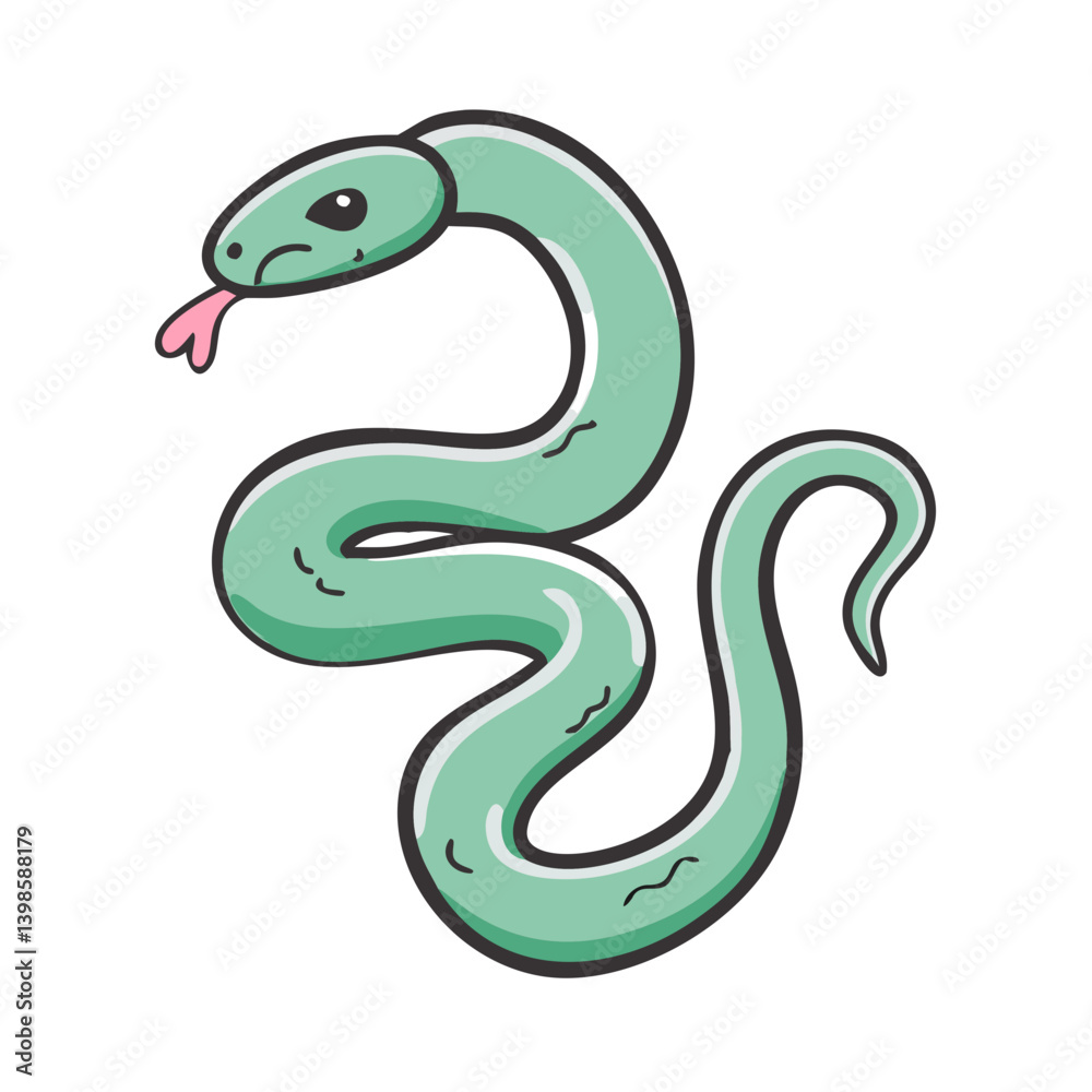 Fototapeta premium snake icon, snake vector illustration-simple illustration of snake, perfect for snake logos and icons
