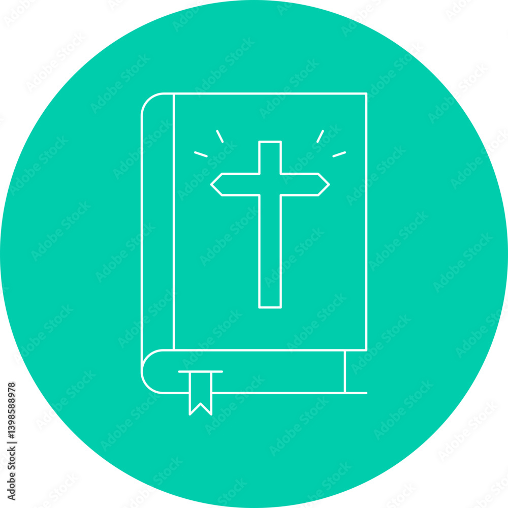 Obraz premium Bible single vector illustration icon