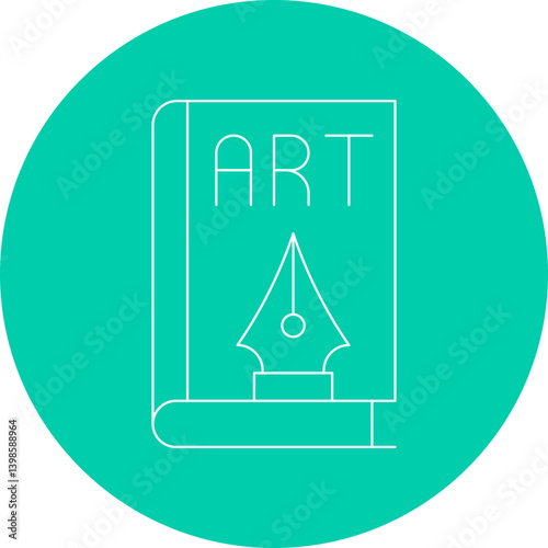 Art Book single vector illustration icon