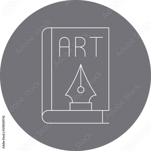 Art Book single vector illustration icon