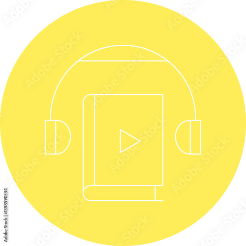 Audiobook single vector illustration icon