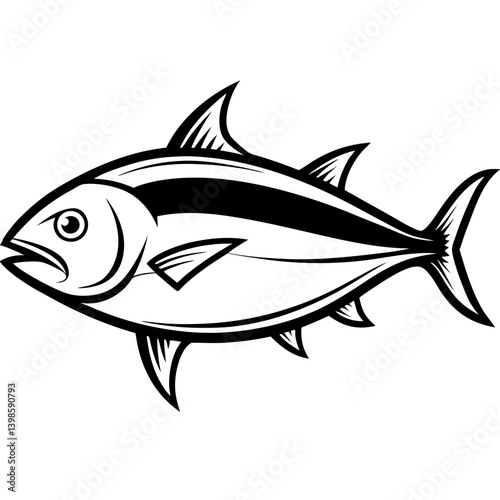 vector illustration of a fish