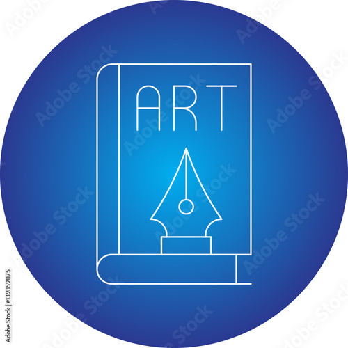 Art Book single vector illustration icon