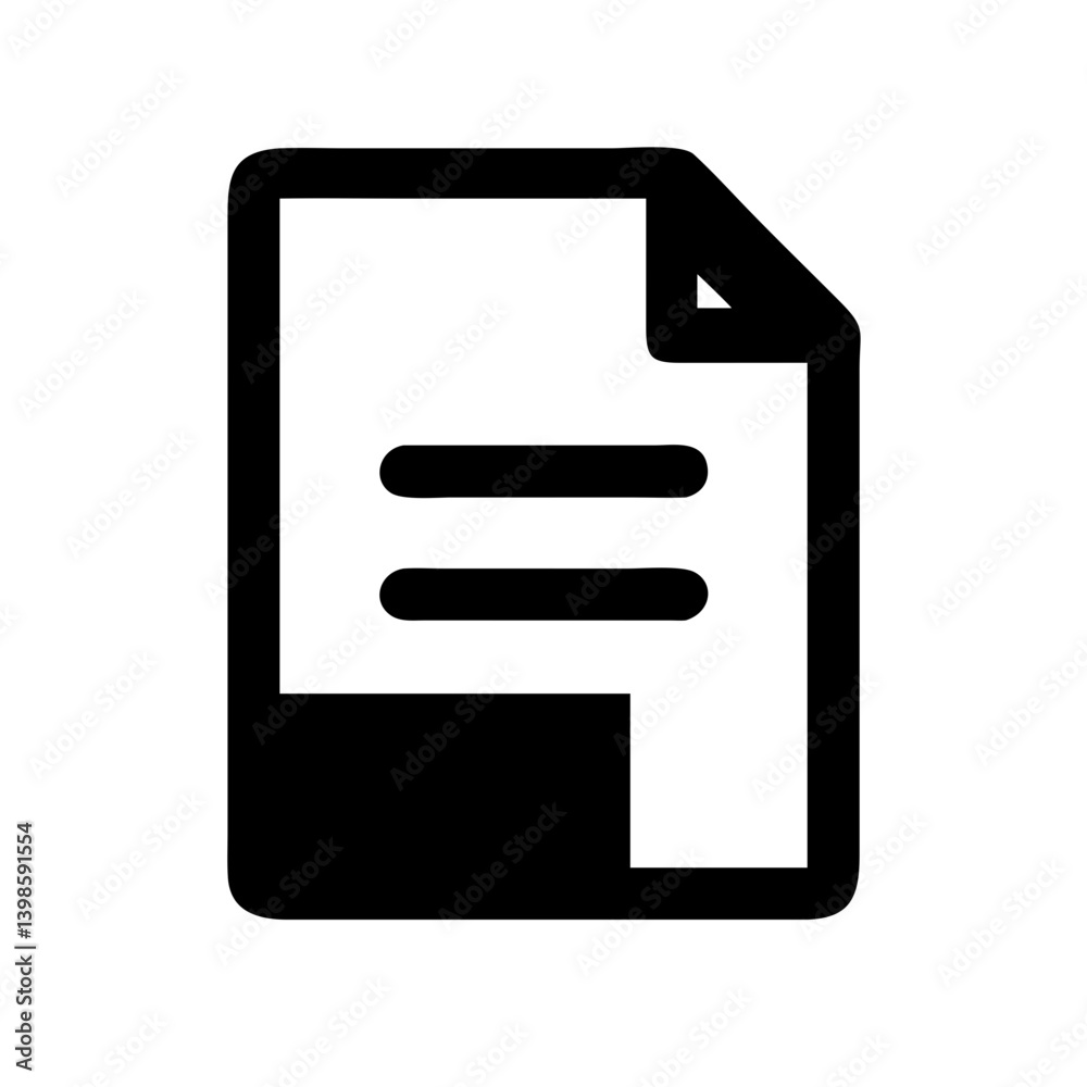 document  vector flat icon