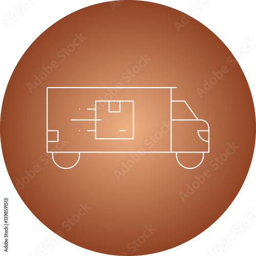 Delivery Truck single vector illustration icon
