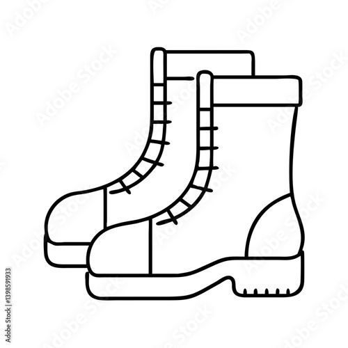 A Pair of Sturdy LaceUp Boots Perfect for Hiking and Outdoor Adventures