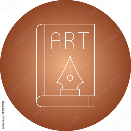 Art Book single vector illustration icon