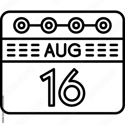 August 16 Icon