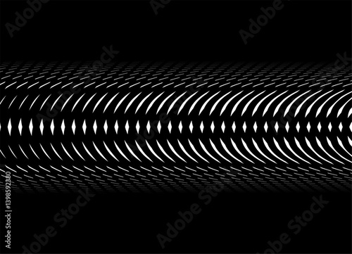 Black and white vector background with dynamic pattern with white lines. For eSports, game interfaces, posters. Technical, digital sports graphics.   Vector pattern.
