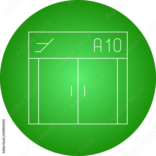 Boarding Gate single vector illustration icon