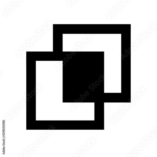 duplicate glyph  vector flat icon