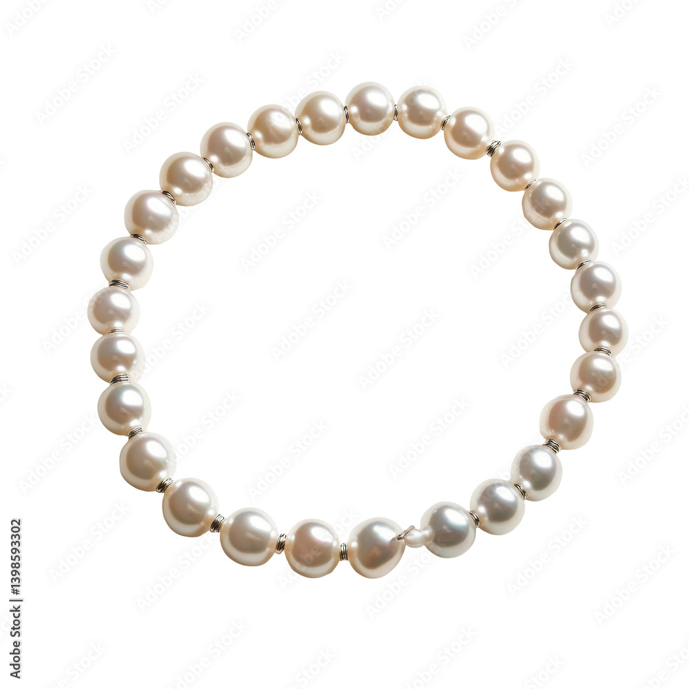 String of Pearls isolated on white background String of Pearls isolated on white background