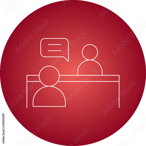 Interview single vector illustration icon