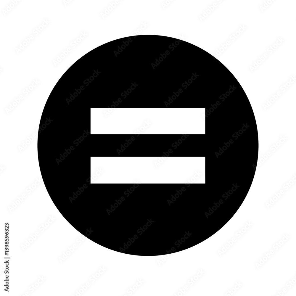 equality glyph vector flat icon equality glyph vector flat icon