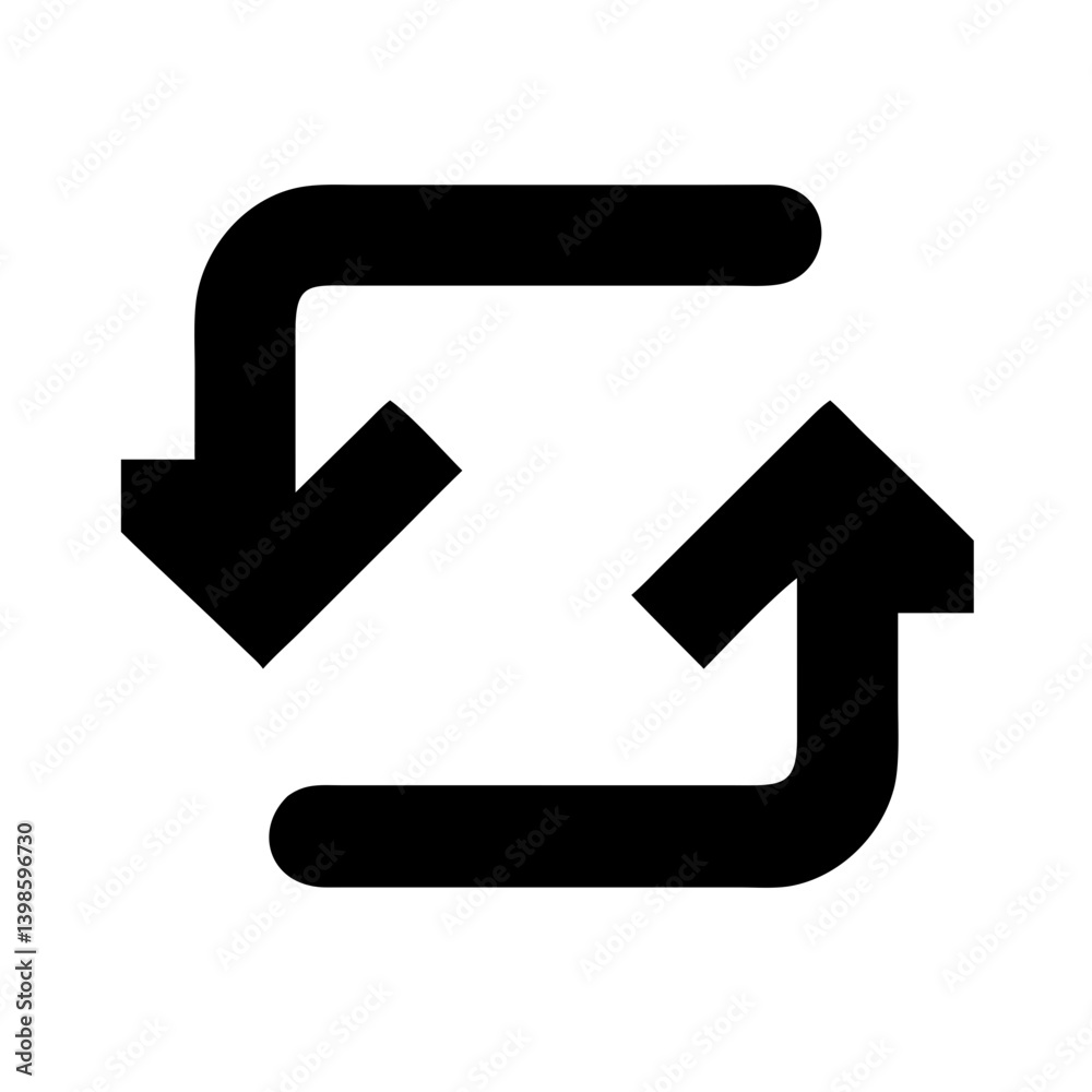 exchange glyph vector flat icon exchange glyph vector flat icon