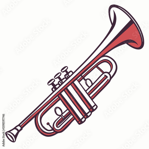 vector illustration of a trumpet