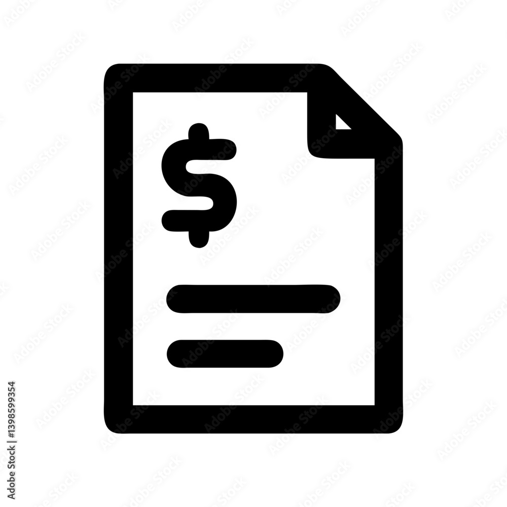 file invoice dollar glyph vector flat icon file invoice dollar glyph vector flat icon