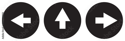 Free Download Set of One Way Only or This Way Only Blue Sign Round Floor Marking Adhesive Sticker Icon with Direction Arrow and Text. Vector Image. - GFXLoad