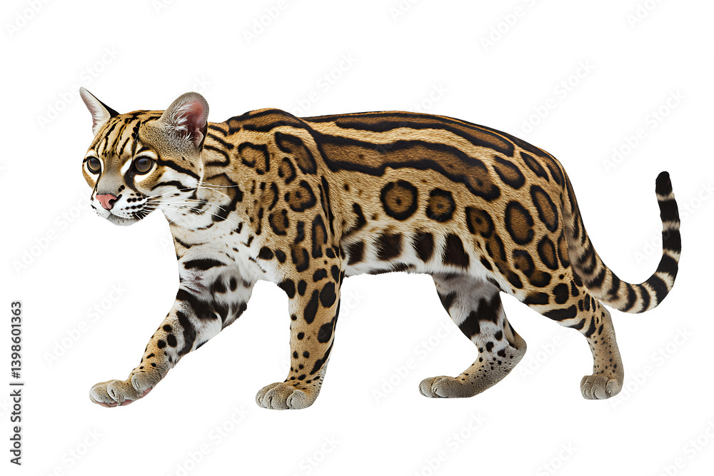 Obraz premium a picture of a leopard running on a transparent background, PNG image, PNG file, Generative art.