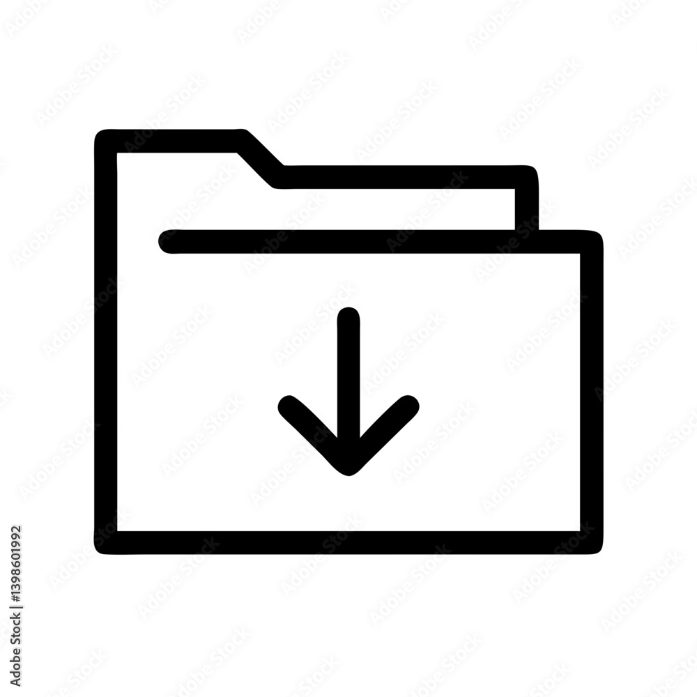 folder download glyph vector flat icon folder download glyph vector flat icon