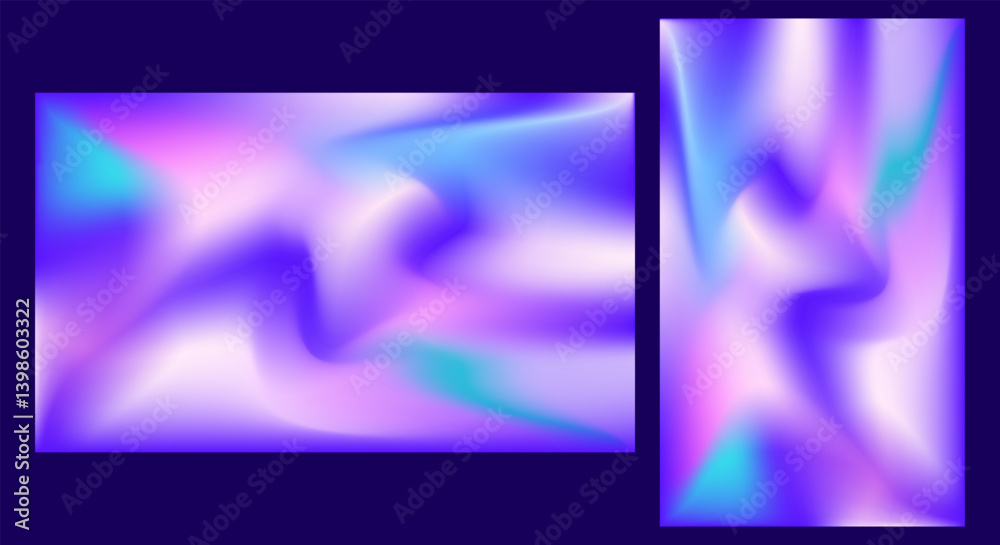 Fototapeta premium Holographic Fluid Mesh Gradient Background wallpaper