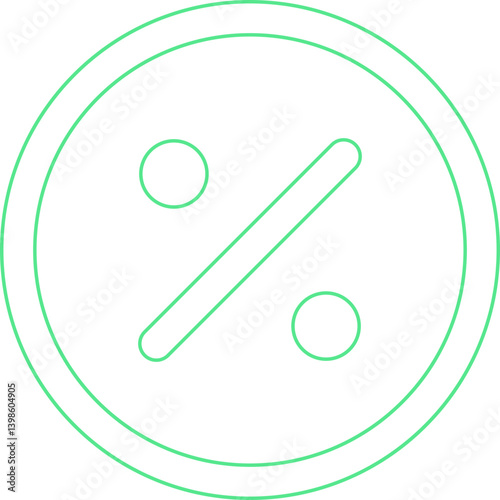 Percentage Symbol single vector illustration icon
