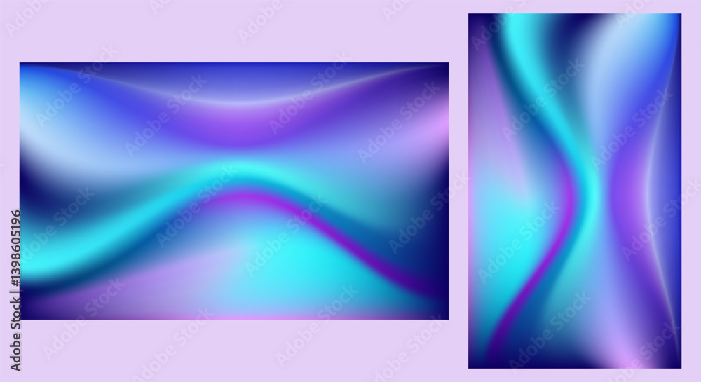 Fototapeta premium Abstract Wave Gradient Background Wallpaper For Mobile and Website