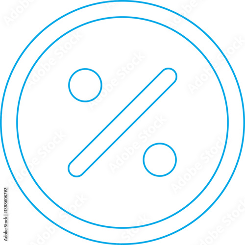 Percentage Symbol single vector illustration icon