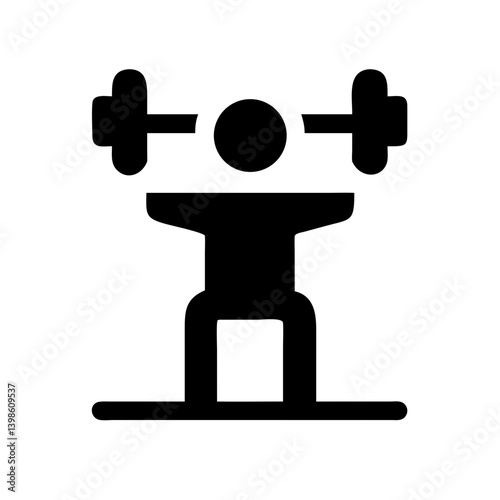 gym glyph  vector flat icon