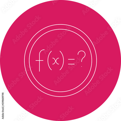 Solve Function single vector illustration icon