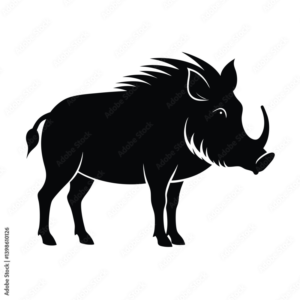 Obraz premium warthog silhouette vector