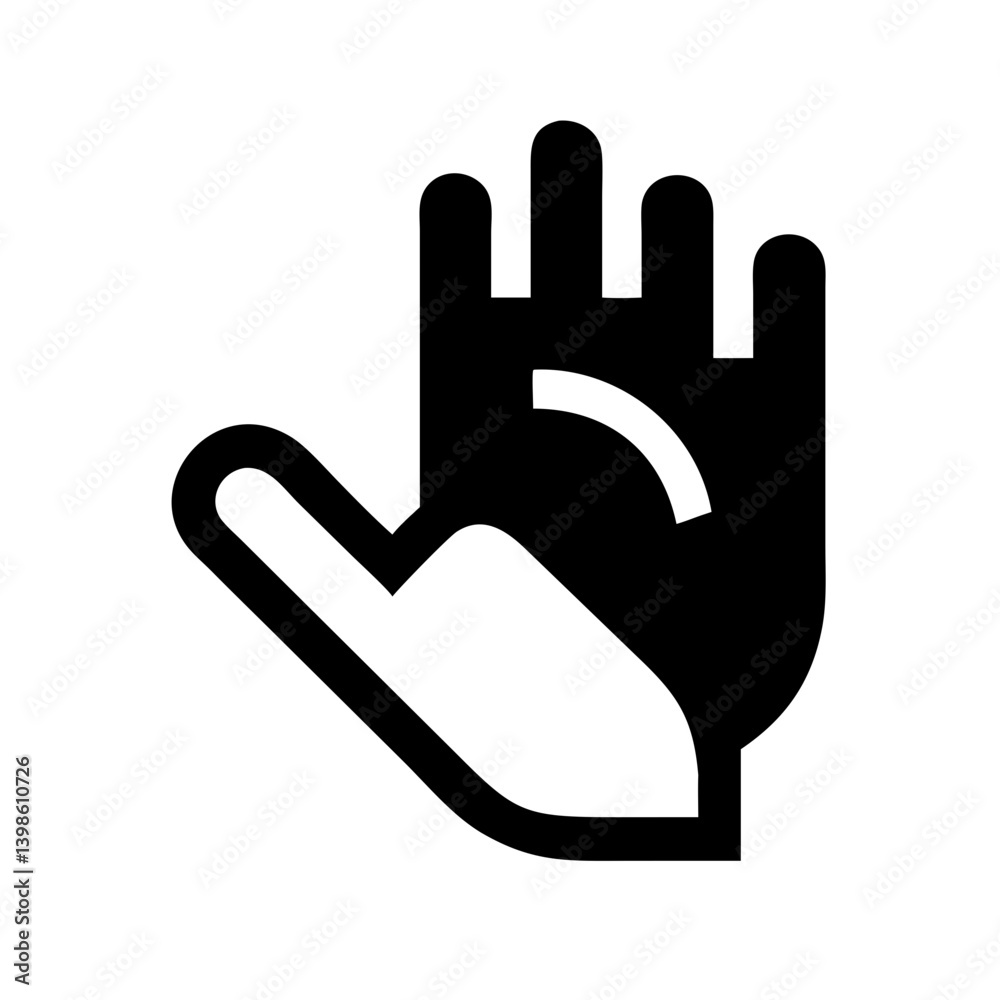 Fototapeta premium hand glyph vector flat icon