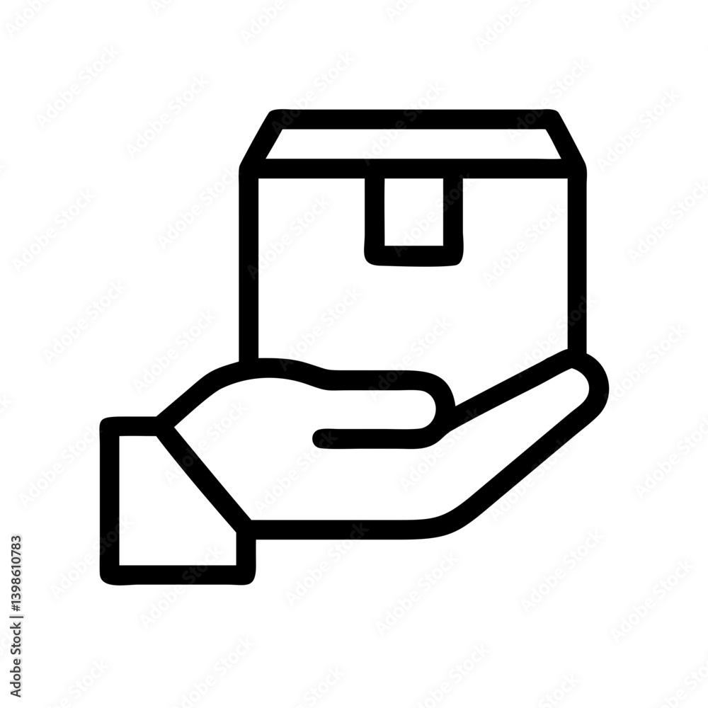hand holding box vector flat icon hand holding box vector flat icon