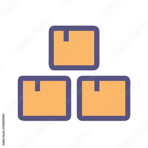 Boxes Icon Design for Packaging, Storage, and Logistics Themes