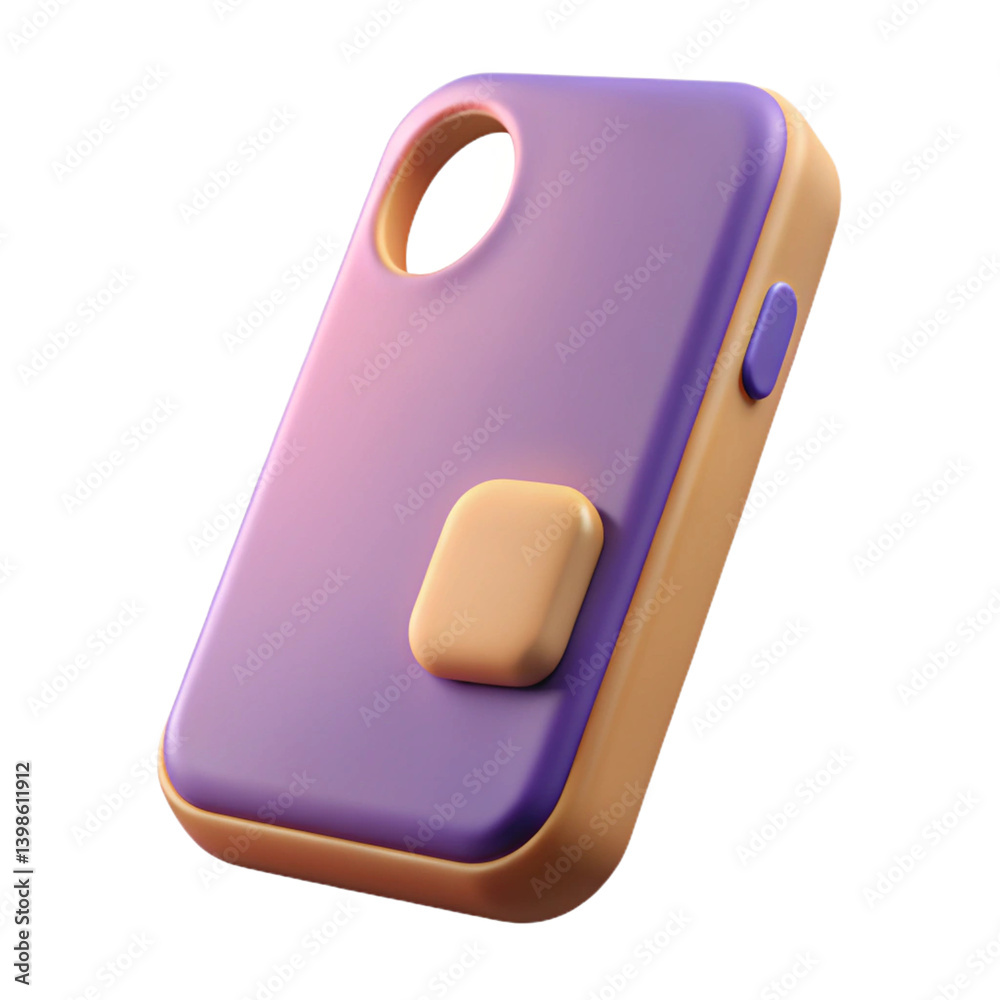 3D Digital touch interface with a blue glossy button. 3D Digital touch interface with a blue glossy button.