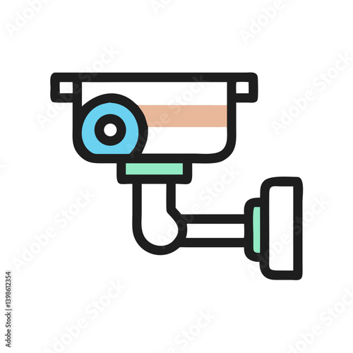 CCTV Camera Icon for Security, Surveillance, and Safety Systems