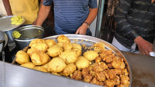 Vada ready to be sold as vada pav