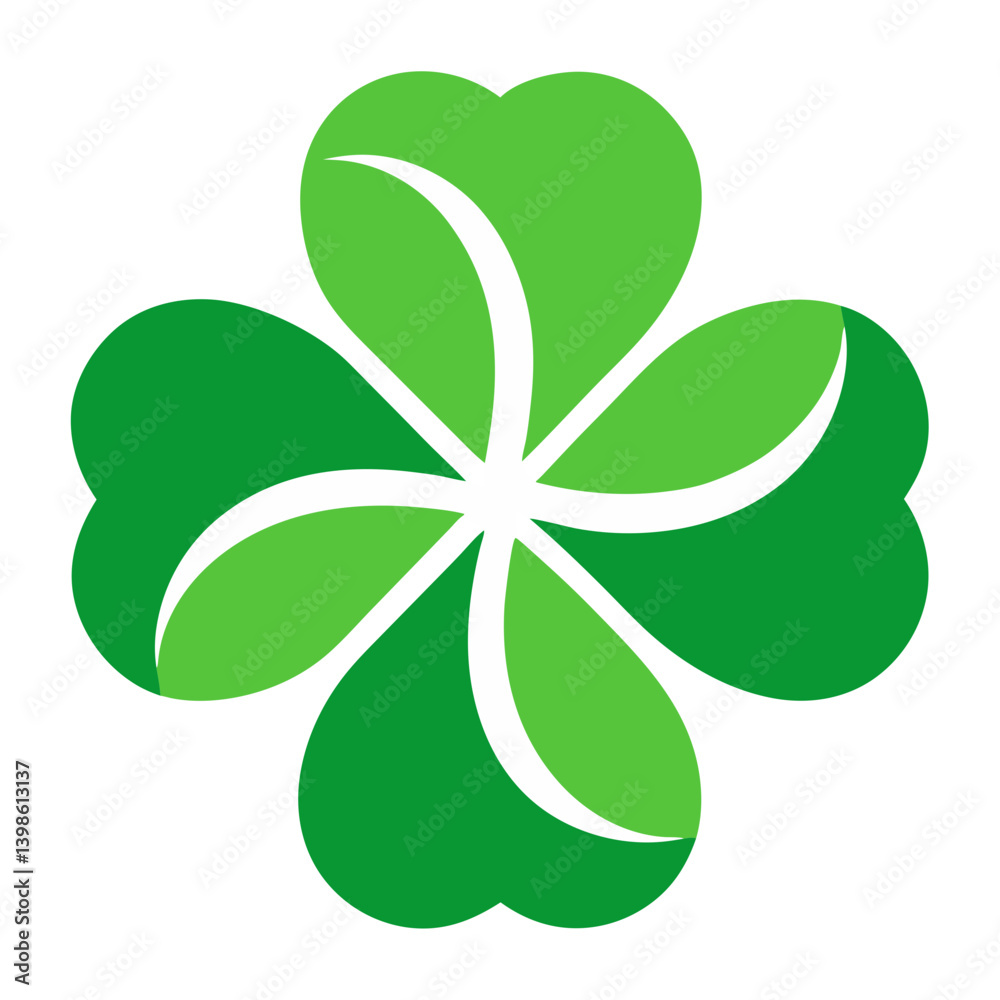 Clover Leaf Logo Icon for Luck, Nature, and Green Themes Clover Leaf Logo Icon for Luck, Nature, and Green Themes