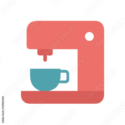 Coffee Machine Icon for Brewing, Espresso, and Café Equipment