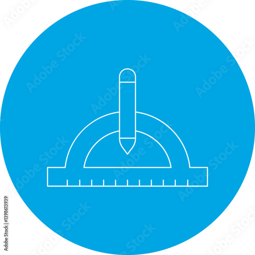 Geometry Tools I single vector illustration icon