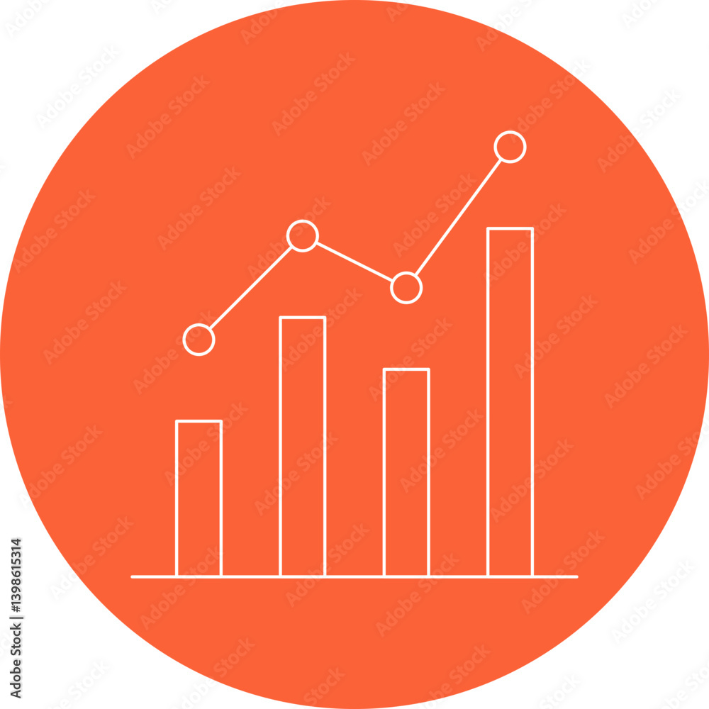 Statistics single vector illustration icon Statistics single vector illustration icon