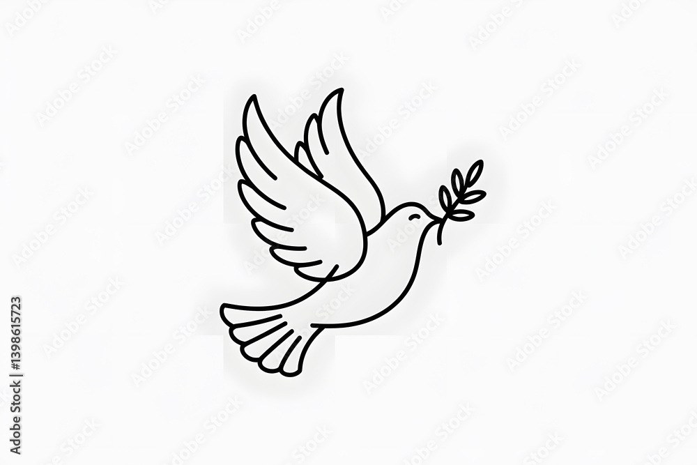 Obraz premium Dove of Peace: A Symbol of Tranquility and Hope