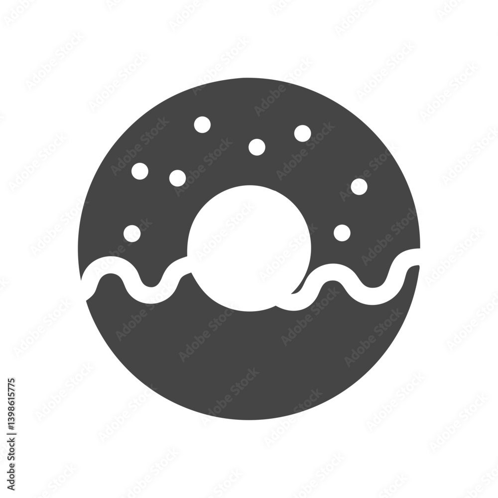 Doughnut Icon for Sweets, Bakery, and Dessert Branding Doughnut Icon for Sweets, Bakery, and Dessert Branding