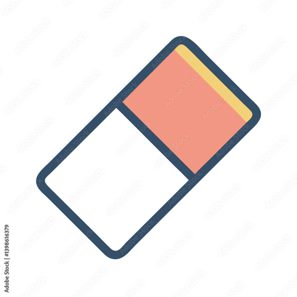 Eraser Icon for School Supplies, Stationery, and Writing Tools Eraser Icon for School Supplies, Stationery, and Writing Tools