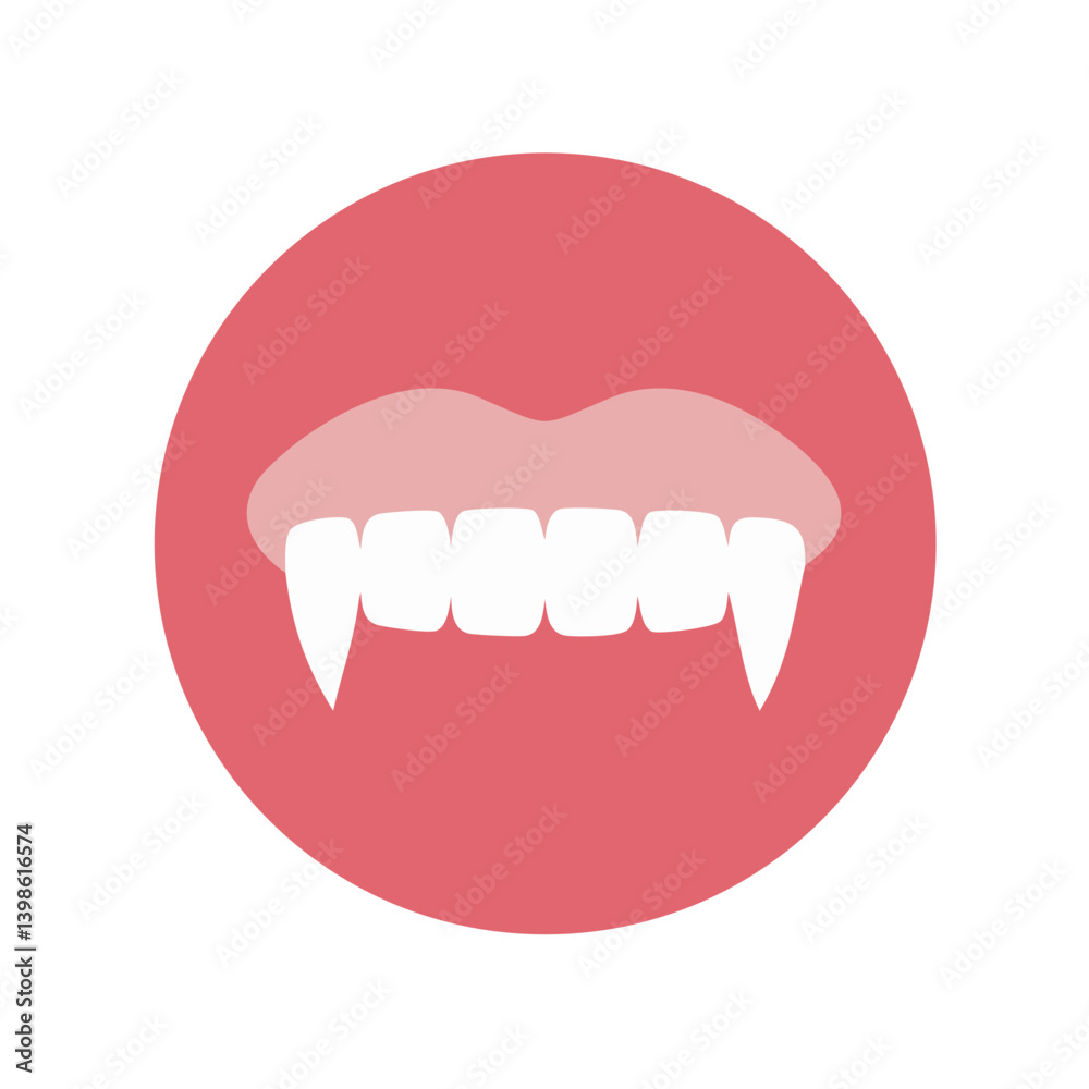 Fangs Icon for Halloween, Gothic Themes, and Fantasy Creatures Fangs Icon for Halloween, Gothic Themes, and Fantasy Creatures