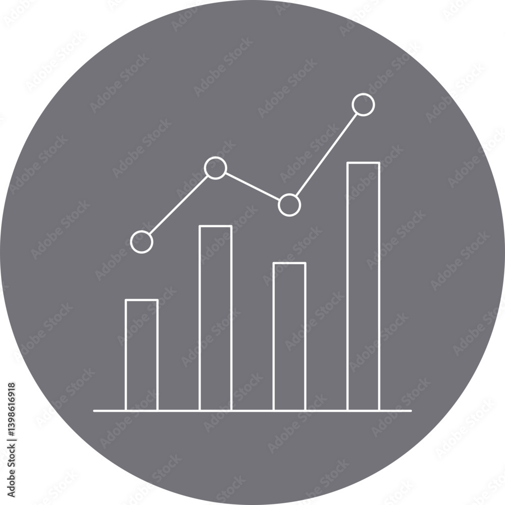 Statistics single vector illustration icon Statistics single vector illustration icon