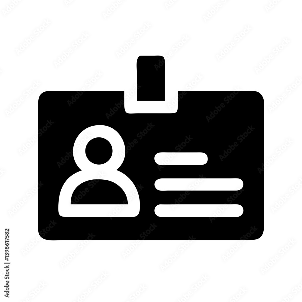id badge vector flat icon id badge vector flat icon