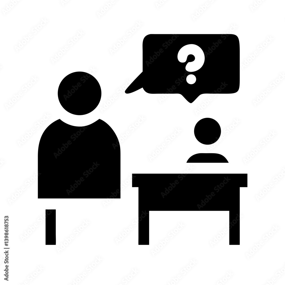 interrogation vector flat icon interrogation vector flat icon