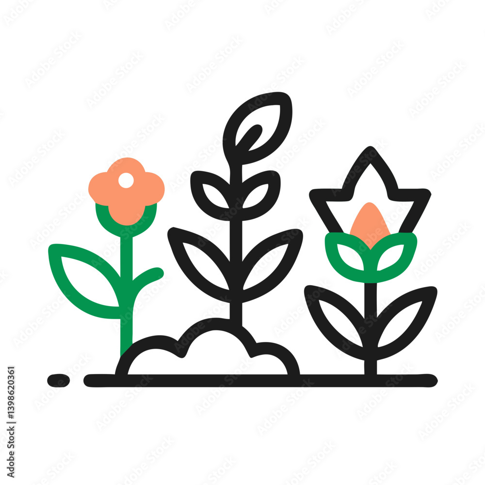 Garden Icon for Landscaping, Nature, and Outdoor Spaces Garden Icon for Landscaping, Nature, and Outdoor Spaces
